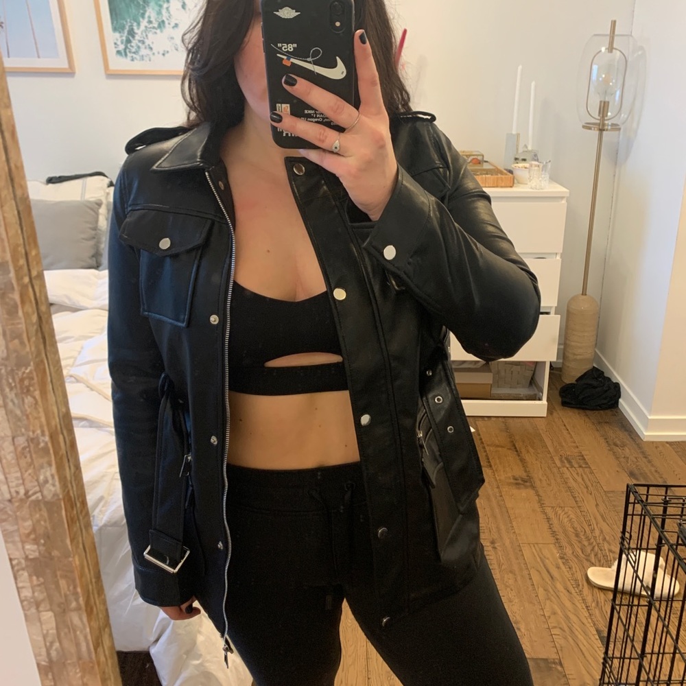 Cherry Koko faux leather jacket